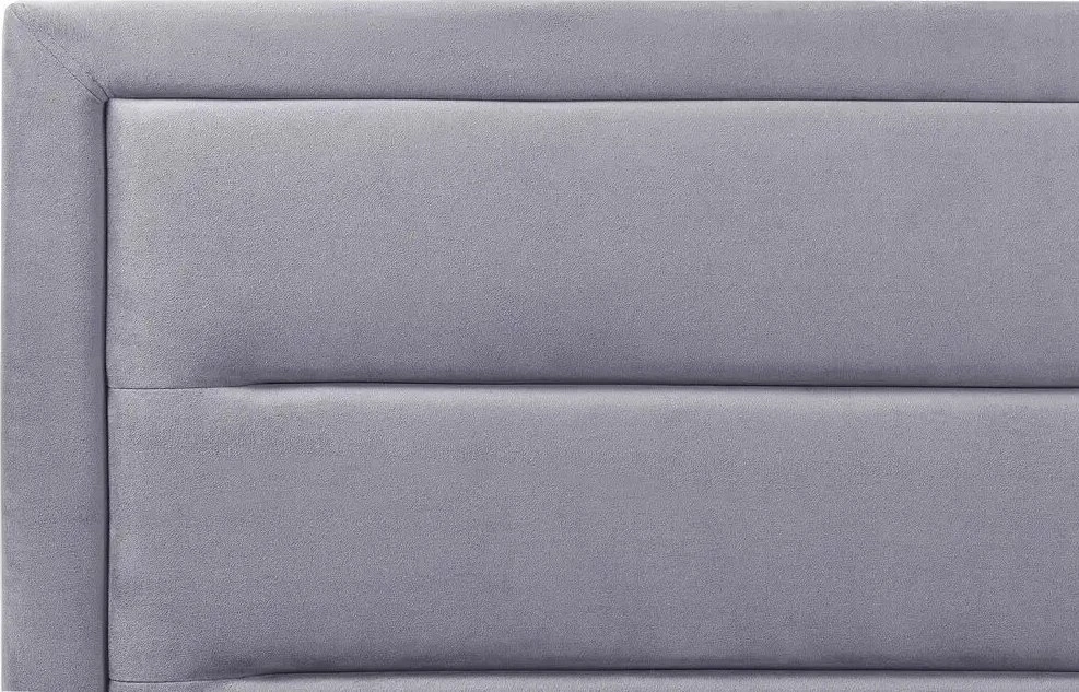 Beliani Lova su patalynės dėže ROUEN veliūrinė tamsiai pilka 180 x 200 cm