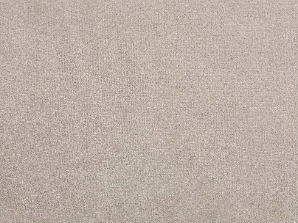 Beliani Lova su patalynės dėže BAJONNA veliūrinė, smėlio spalvos, 180 x 200 cm