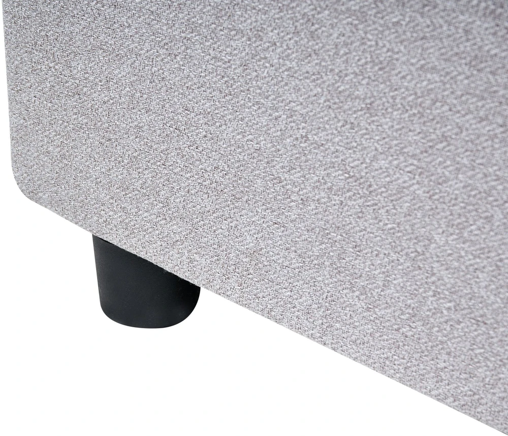 Beliani PRADES lova su stalčiais be galvūgalio, šviesiai pilka, 140 x 200 cm