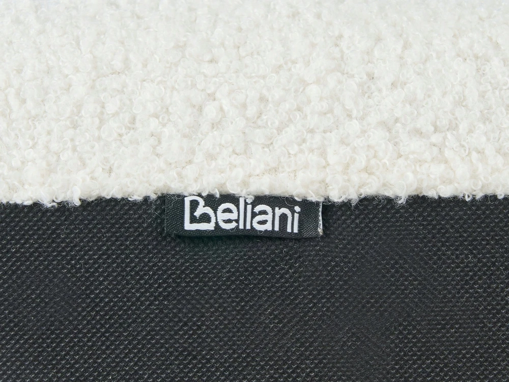 Beliani Lova su stalčiais SOUTRIN Boucle, nebalinta balta, 160 x 200 cm