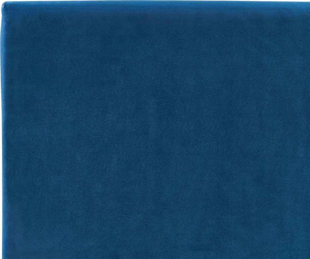 Beliani Velvetinė lova FITOU 140 x 200 cm tamsiai mėlyna