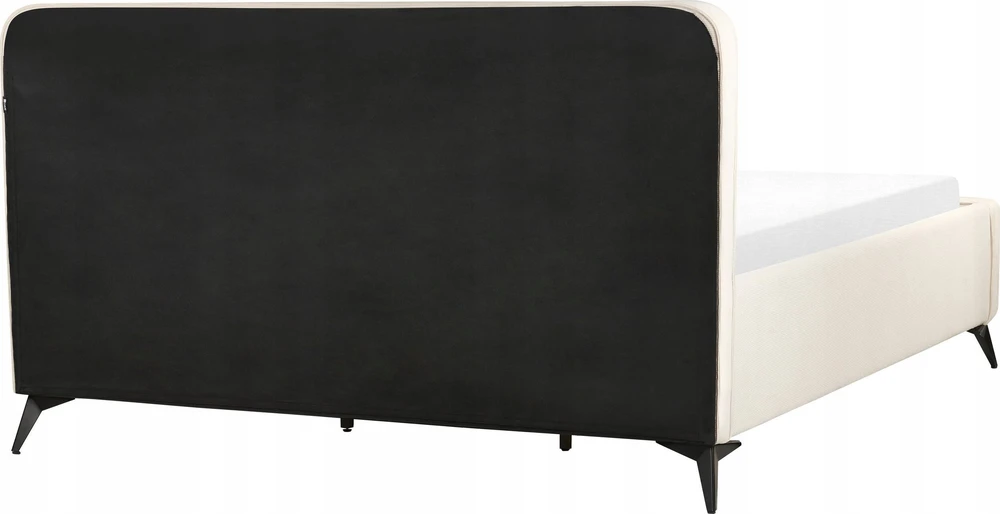 Beliani Sintetinės veliūrinės velveto lovos VALOGNES 180 x 200 cm šviesiai smėlio spalvos