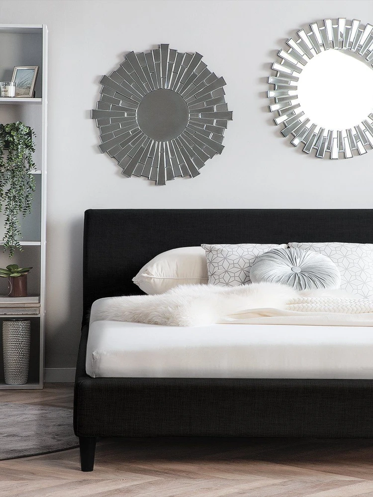 Beliani Lova FITOU 180 x 200 cm juoda