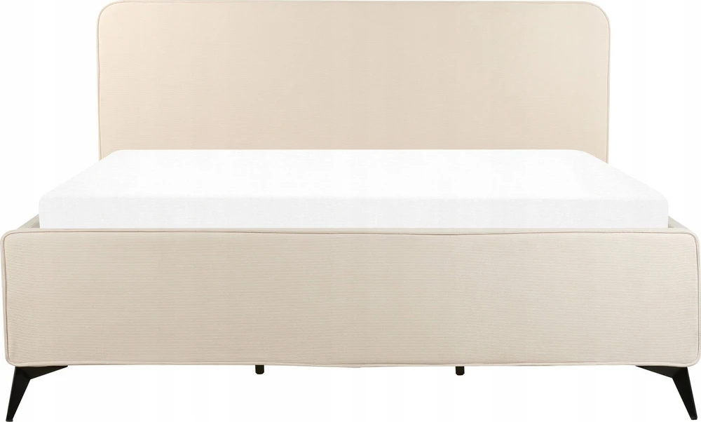 Beliani Sintetinės veliūrinės velveto lovos VALOGNES 180 x 200 cm šviesiai smėlio spalvos