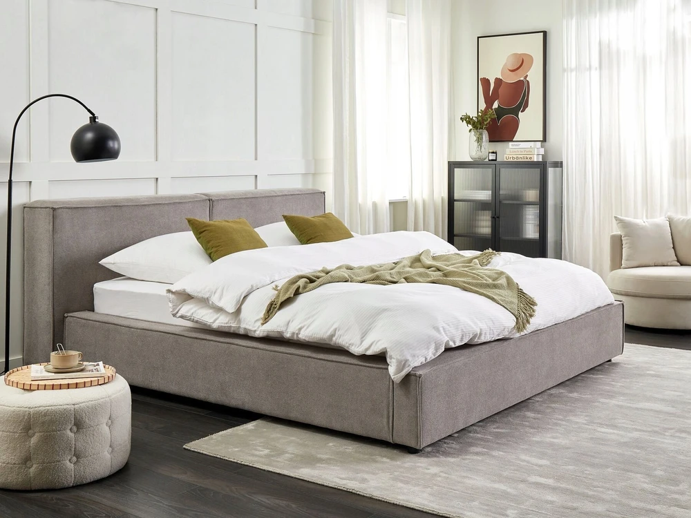 Beliani Lova LINARDS 180 x 200 cm Pilka