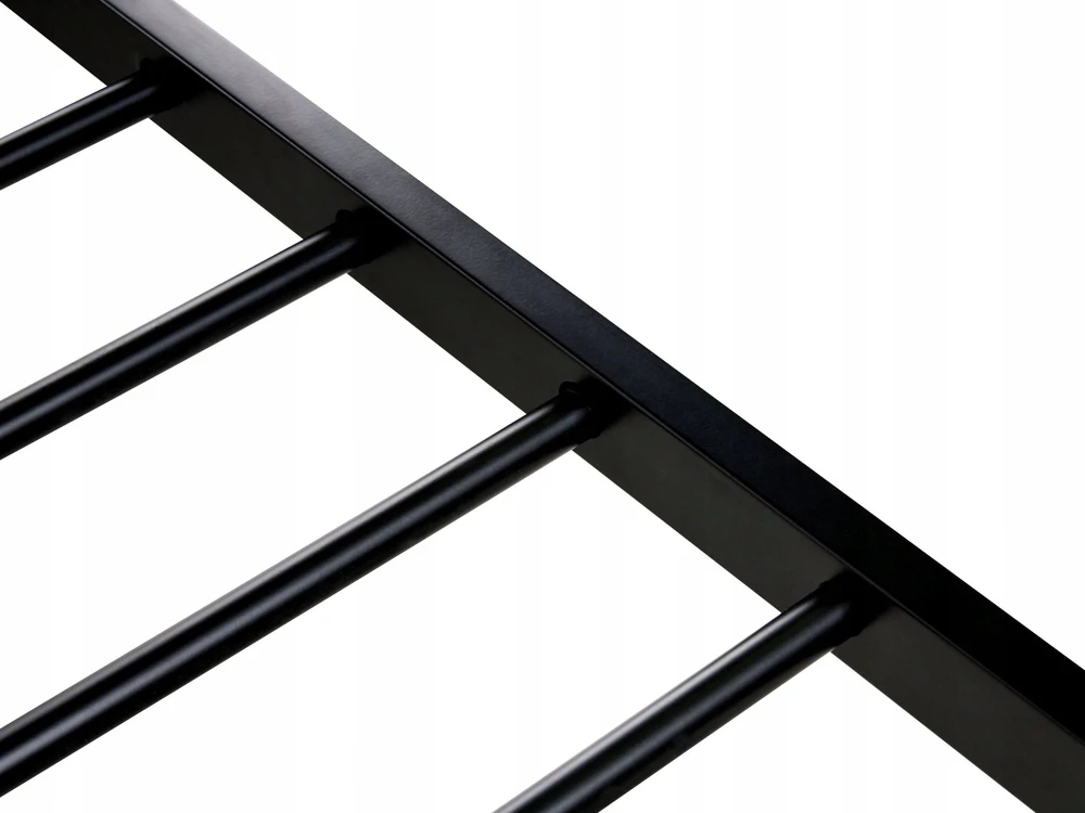 Beliani Technorattano lova AVANTON 140 x 200 cm juoda