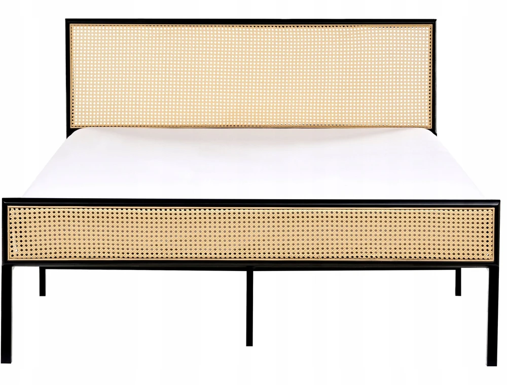 Beliani Technorattano lova AVANTON 140 x 200 cm juoda