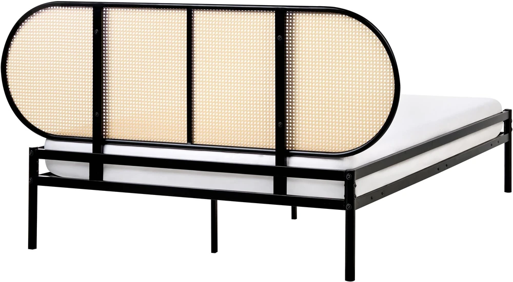 Beliani Technorattano lova BOULIN 140 x 200 cm, juoda