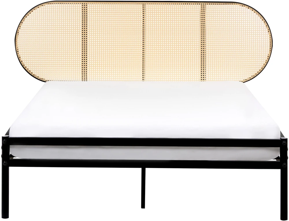 Beliani Technorattano lova BOULIN 140 x 200 cm, juoda