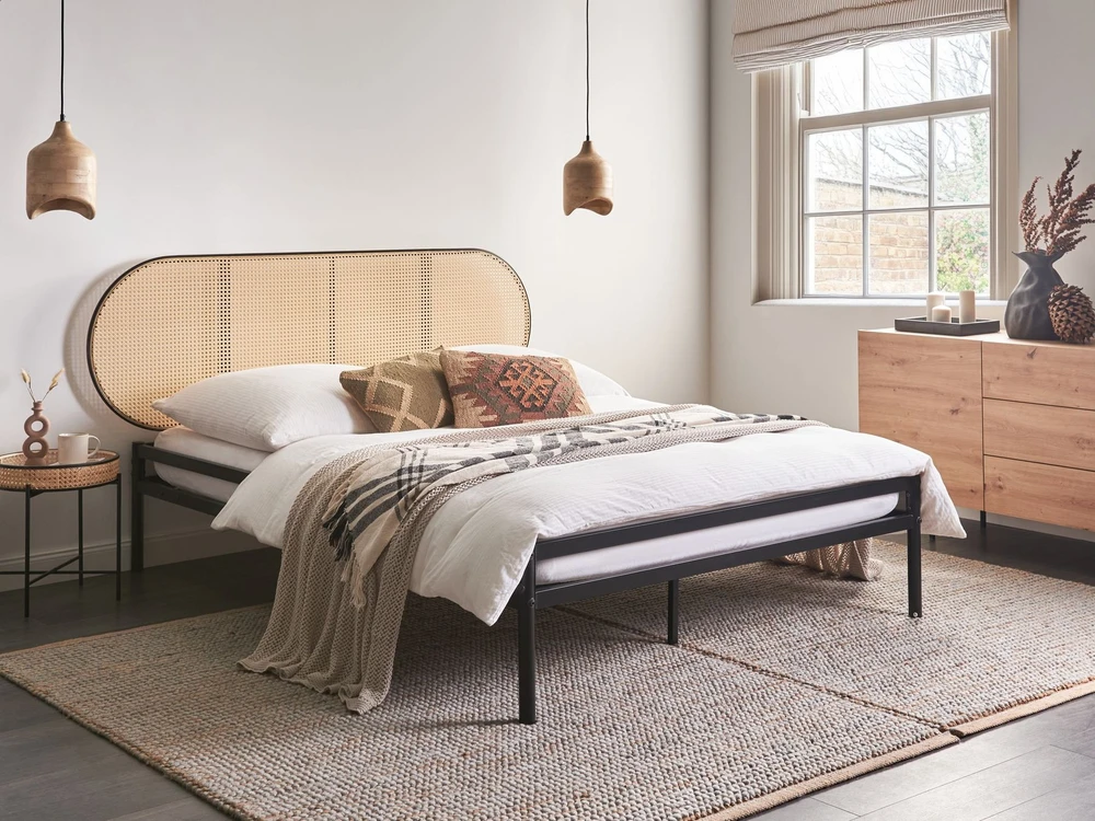 Beliani Technorattano lova BOULIN 140 x 200 cm, juoda