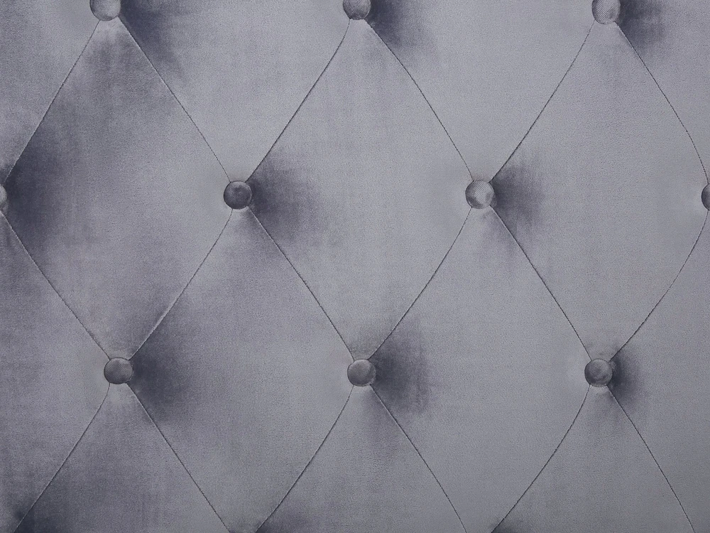 Beliani Veliūrinė lova FORBACH 140 x 200 cm, pilka