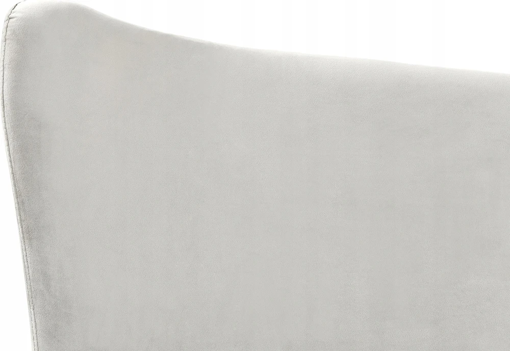 Beliani Velvetinė lova CHALEIX 140 x 200 cm Šviesiai pilka