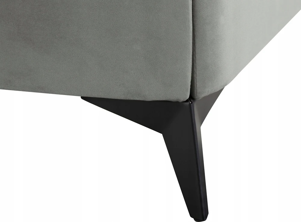 Beliani Velvetinė lova MELLE 140 x 200 cm pilka