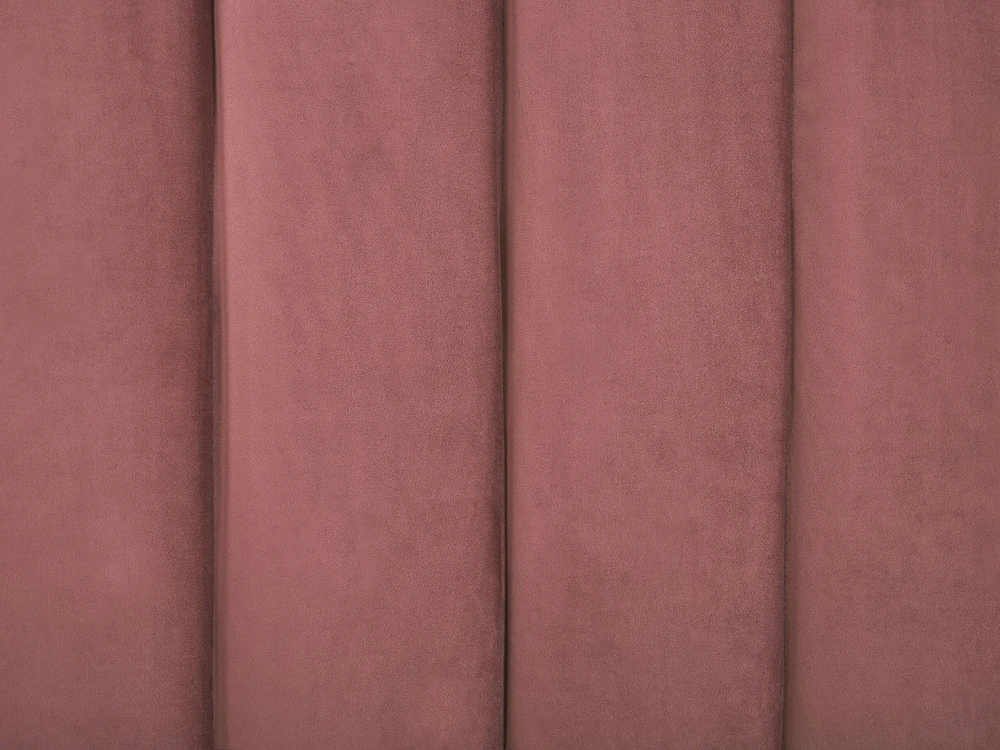 Beliani Velvetinė lova AMBILLOU 140 x 200 cm, rožinė