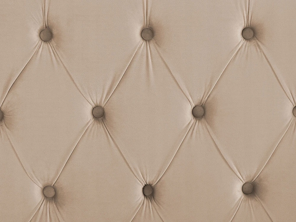 Beliani Lova LUBBON, veliūrinė, 140 x 200 cm, smėlio spalvos