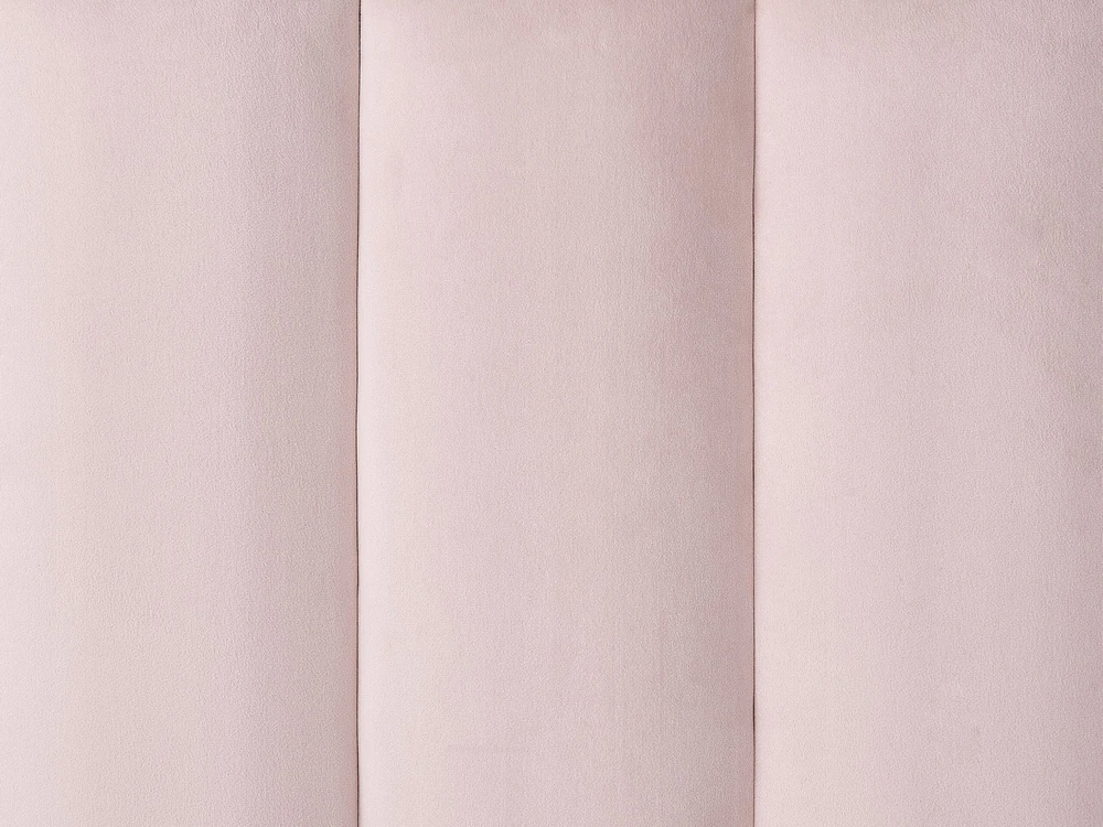 Beliani Veliūrinė lova MIRIBEL 140 x 200 cm, pastelinė rožinė