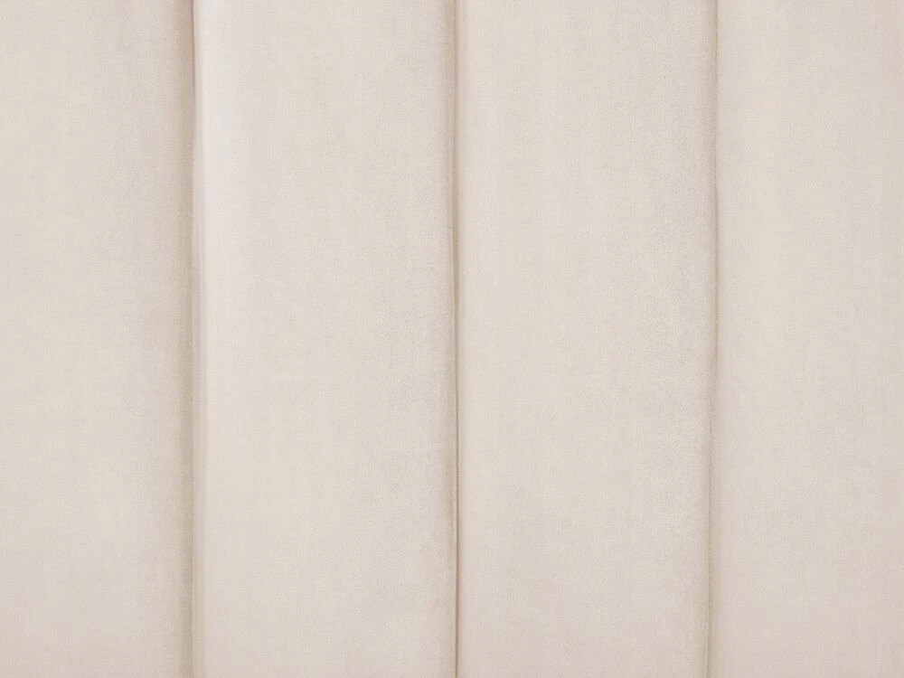 Beliani Velvetinė lova AMBILLOU 160 x 200 cm šviesiai smėlio spalvos