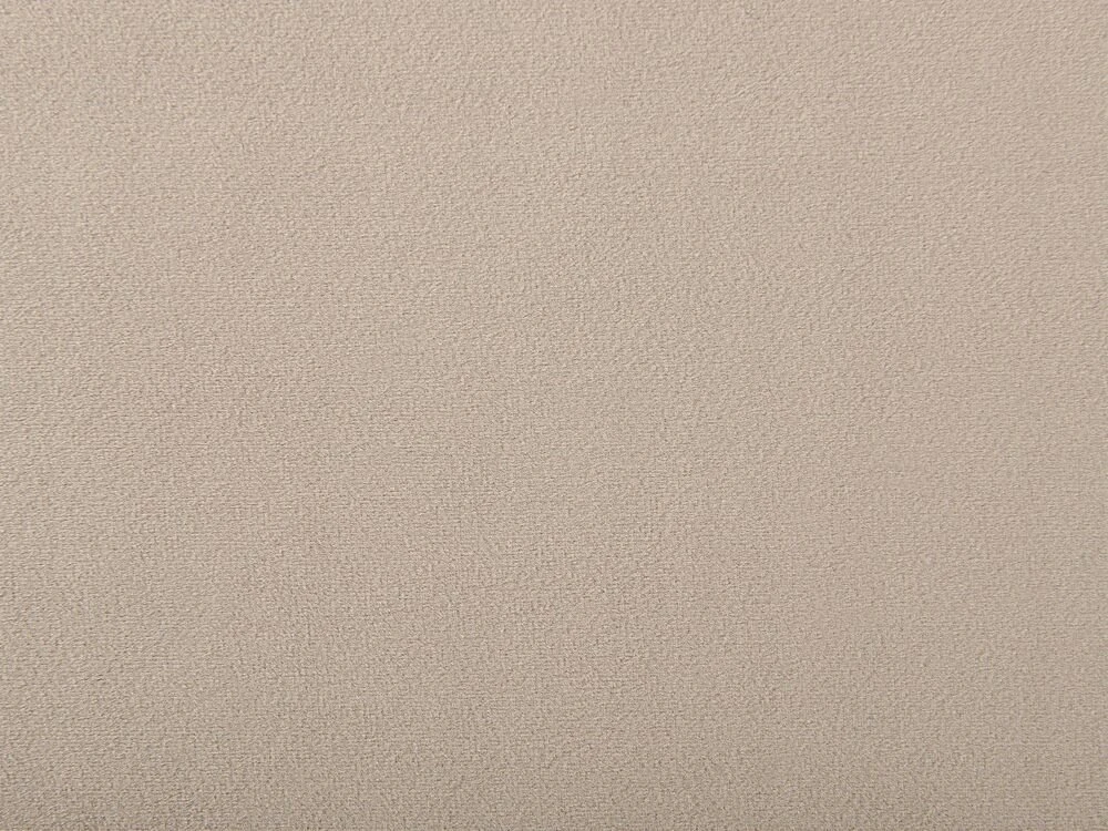 Beliani Velvetinė lova VALOGNES 180 x 200 cm smėlio pilkumo spalvos