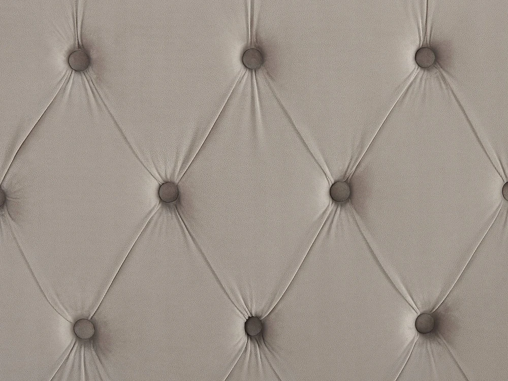 Beliani Veliūrinė lova LUBBON 180 x 200 cm šviesiai pilka