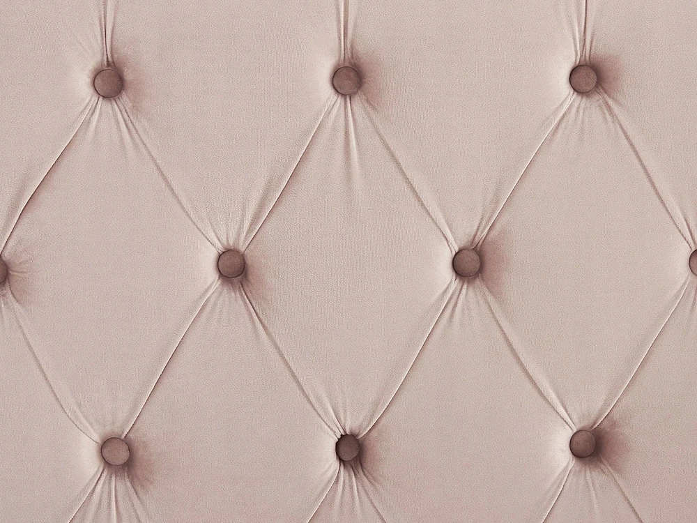 Dviejų vietų lova Beliani LUBBON 180 x 200 cm, pastelinė rožinė