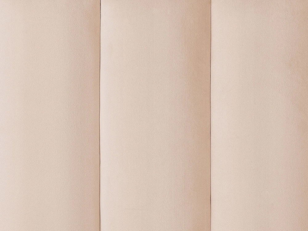 Beliani Viengulė aksominė lova MIRIBEL 180 x 200 cm, smėlio spalvos