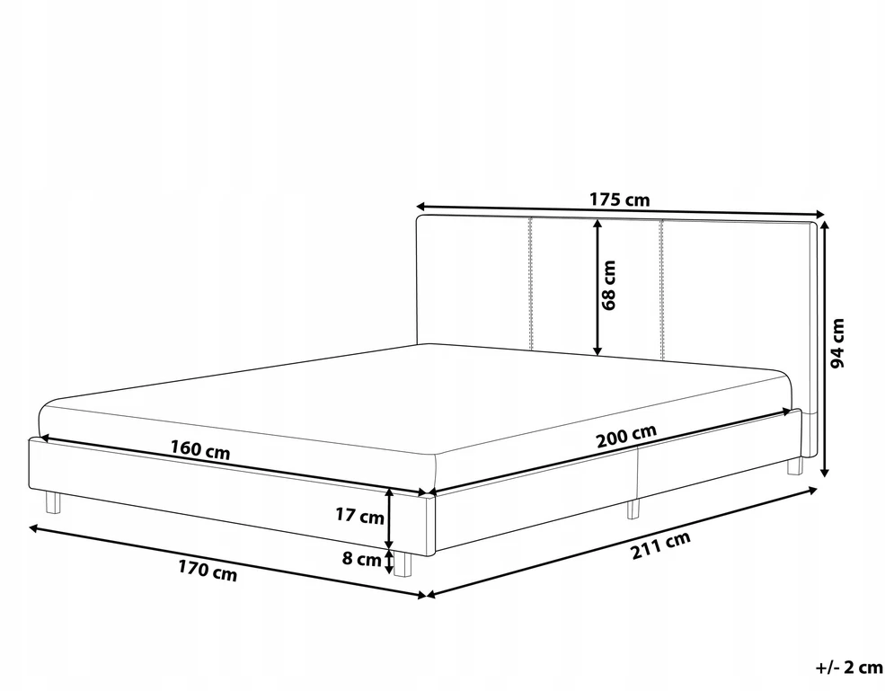 Beliani Vandens lova Boucle ALBI 160 x 200 cm smėlio spalvos