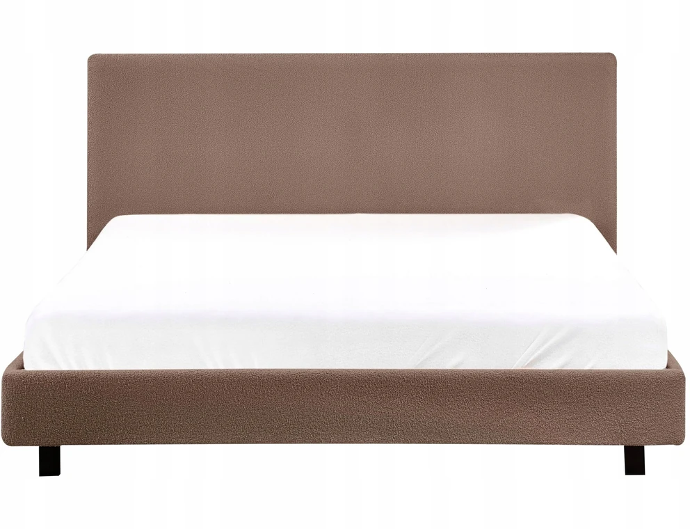 Beliani Vandeninė lova Boucle ALBI 180 x 200 cm, ruda