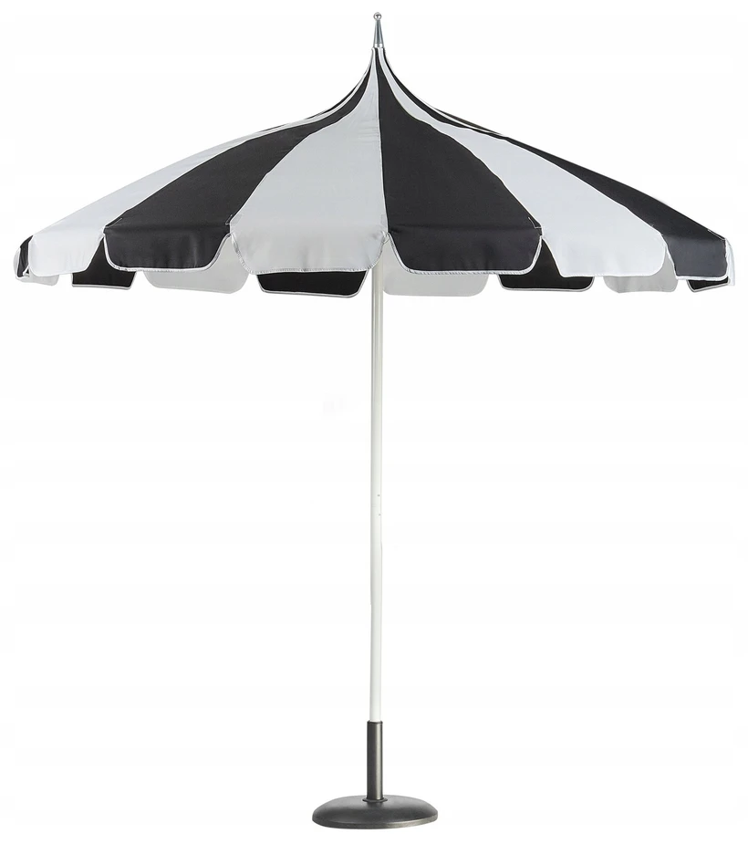 Beliani Sodo skėtis 245 cm MINOA juodas/baltas
