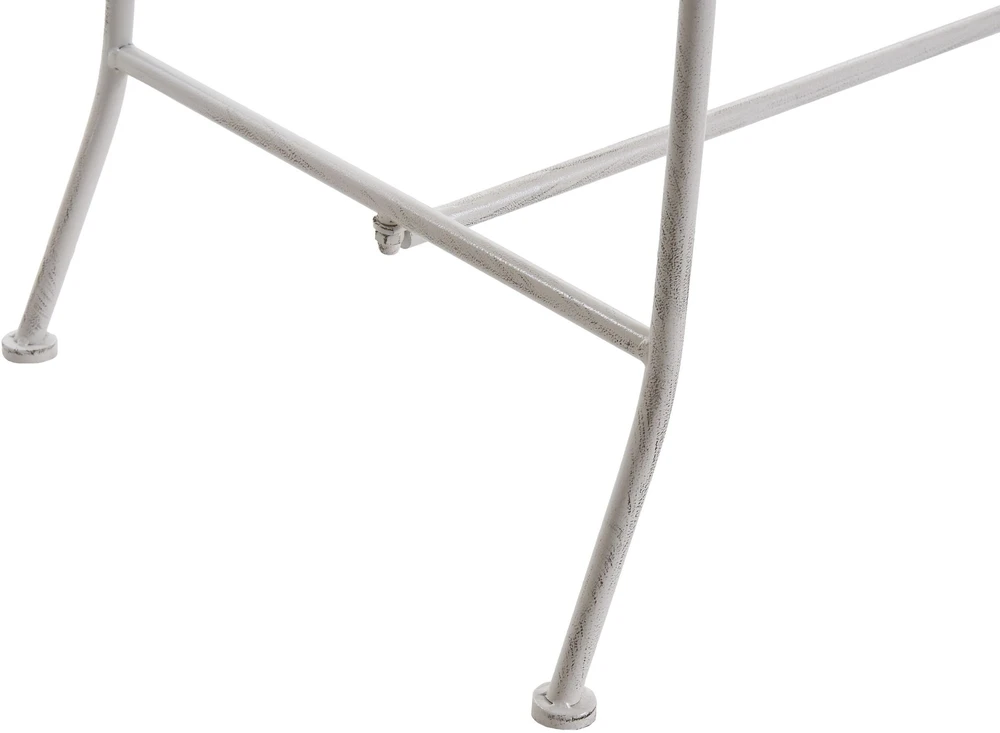 Beliani Sodo suoliukas PAVIA 146 cm metalinis, balkšva spalva