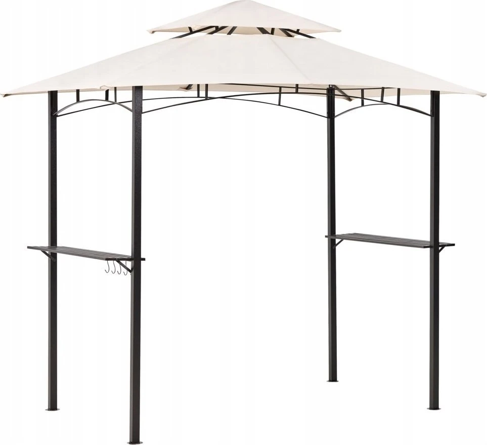 Beliani Sodo paviljonas NARO Metal 240 cm 148 cm smėlio spalvos