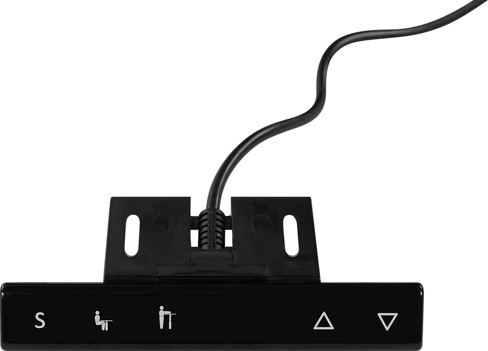 Beliani Elektriškai reguliuojamas stalas DESTIN II Pilka/juoda 130 cm 72 cm