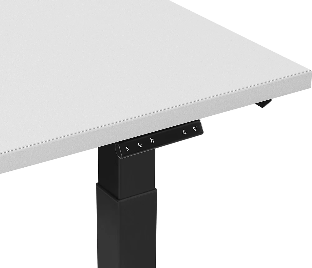 Beliani Elektriškai reguliuojamas stalas DESTIN II Pilka/juoda 130 cm 72 cm