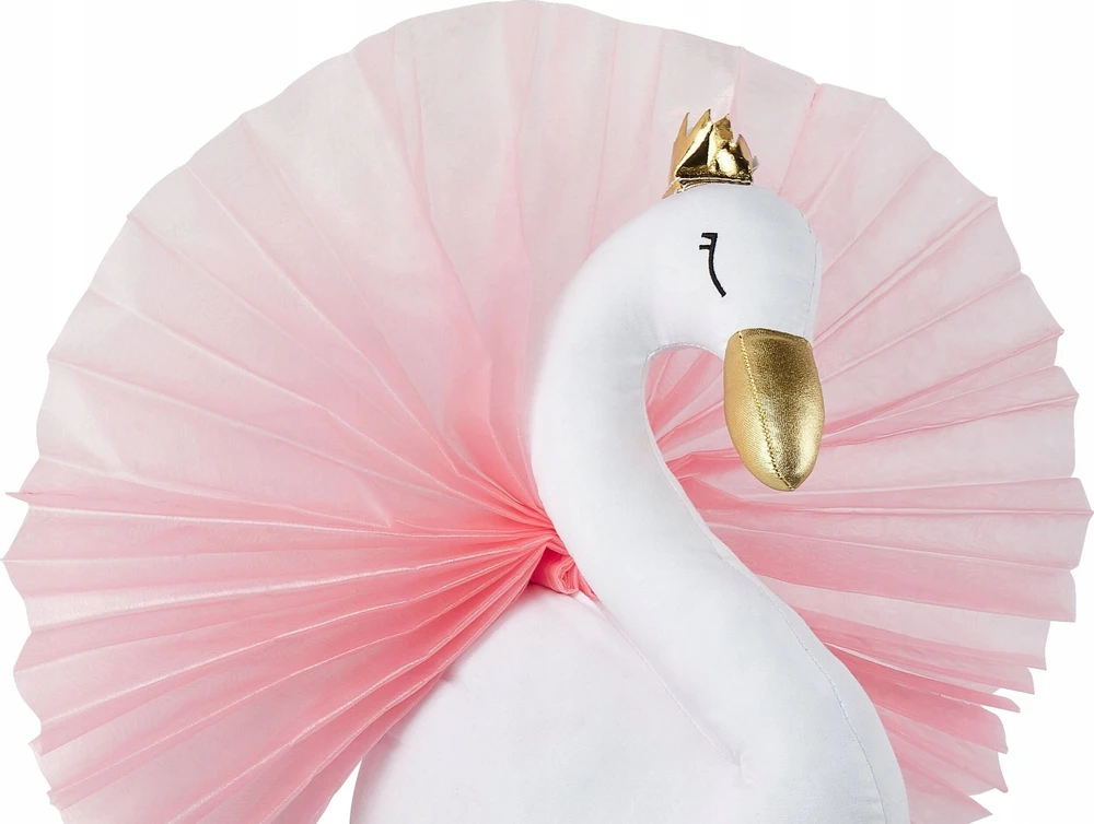 Beliani Vaikiška sienų dekoracija gulbė ODETTA medvilnė 32 cm balta