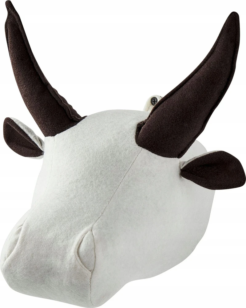 Beliani Vaikiška sieninė dekoracija Byk GEOFFREY medvilnė 24 cm balta