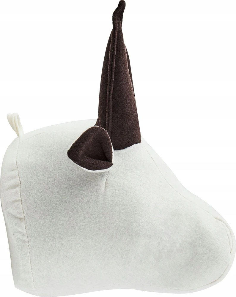 Beliani Vaikiška sieninė dekoracija Byk GEOFFREY medvilnė 24 cm balta
