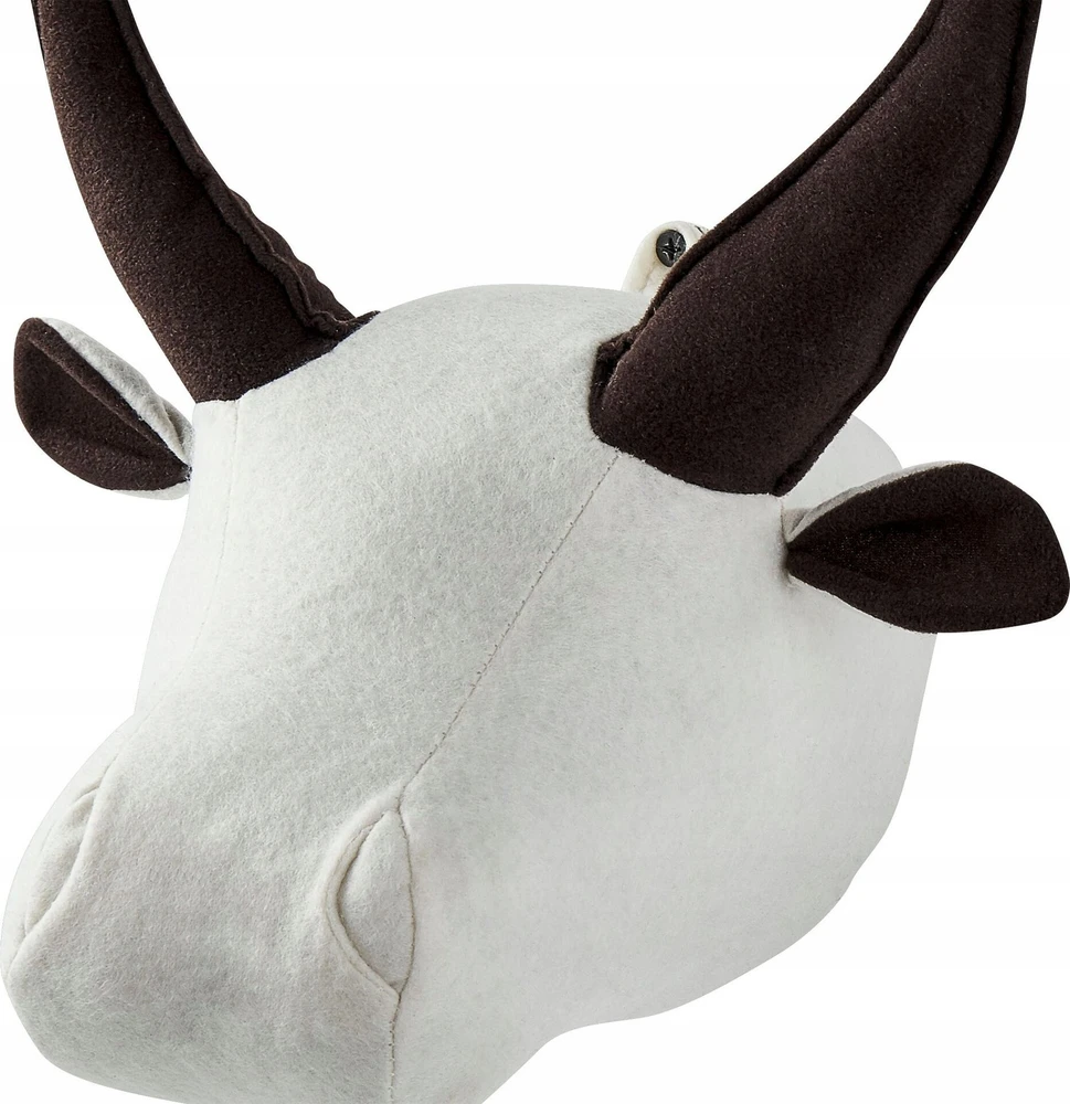 Beliani Vaikiška sieninė dekoracija Byk GEOFFREY medvilnė 24 cm balta
