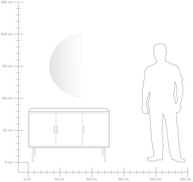 Beliani Vonios veidrodis LED LOUE 50 cm 100 cm Sidabrinis