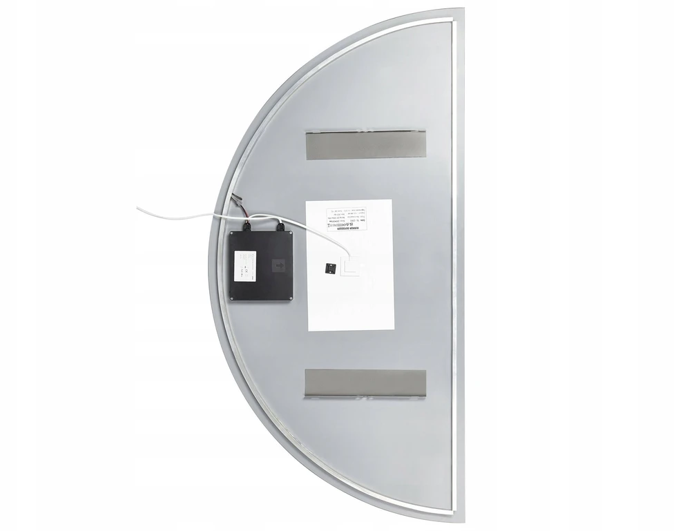 Beliani Vonios veidrodis LED LOUE 60 cm 120 cm sidabrinės spalvos