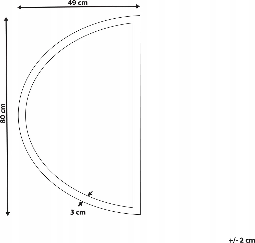 Beliani Vonios veidrodis su LED apšvietimu BEZONS 49 cm 80 cm, sidabrinis