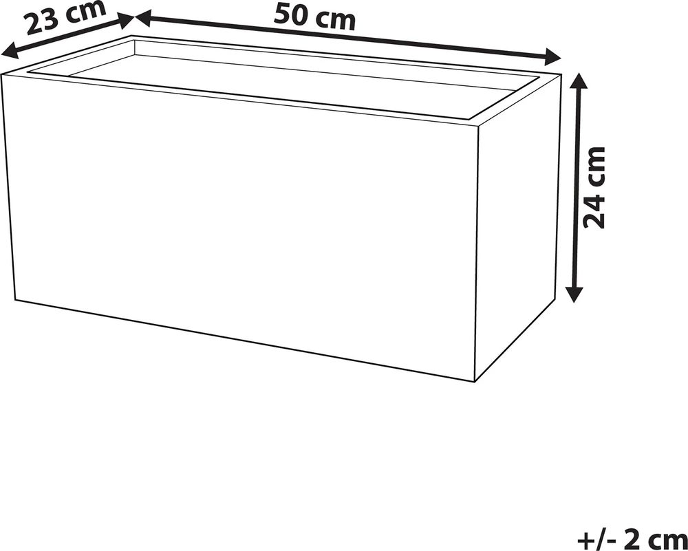 Beliani Gėlių vazonas MYRA 50 cm baltas