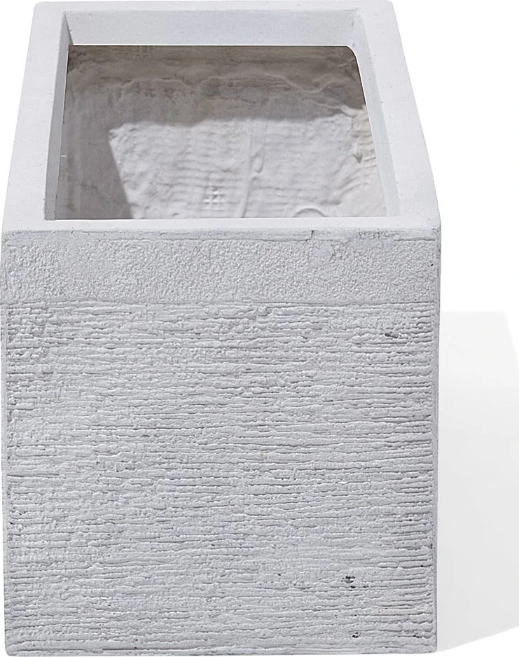Beliani Gėlių vazonas MYRA 50 cm baltas