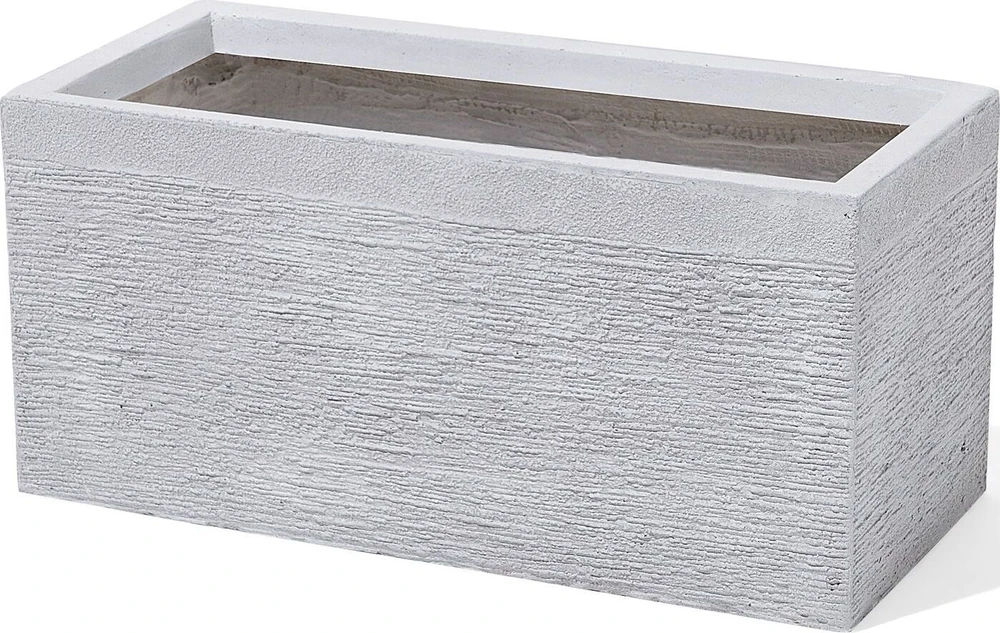 Beliani Gėlių vazonas MYRA 50 cm baltas