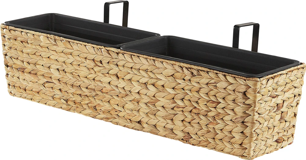 Beliani Gėlių vazonas KAWALA 80 cm smėlio spalvos