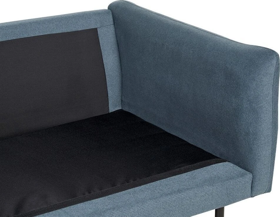 Beliani 4 vietų kampinė sofa VINTERBRO, šenilinė, mėlyna, dešininė