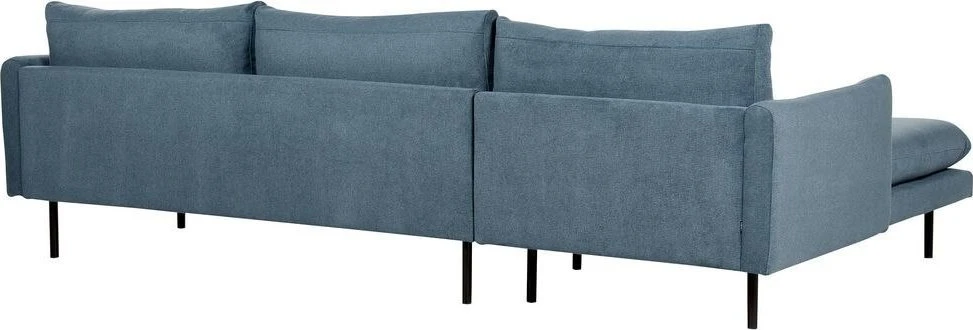 Beliani 4 vietų kampinė sofa VINTERBRO, šenilinė, mėlyna, dešininė
