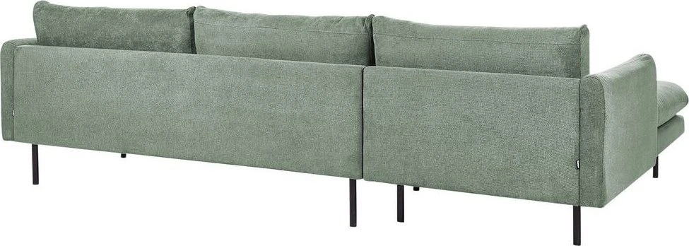 Beliani 4 vietų kampinė sofa VINTERBRO šviesiai žalia, dešininė