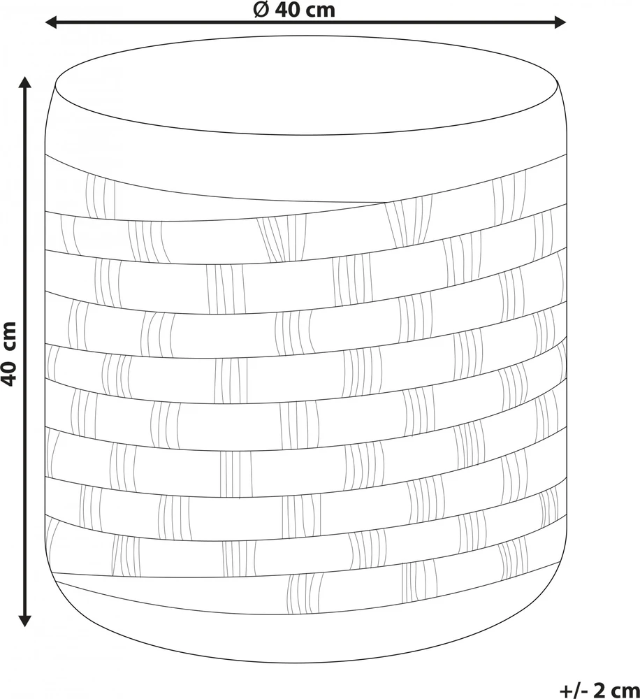 Beliani Pufas BASSLET pintas smėlio spalvos