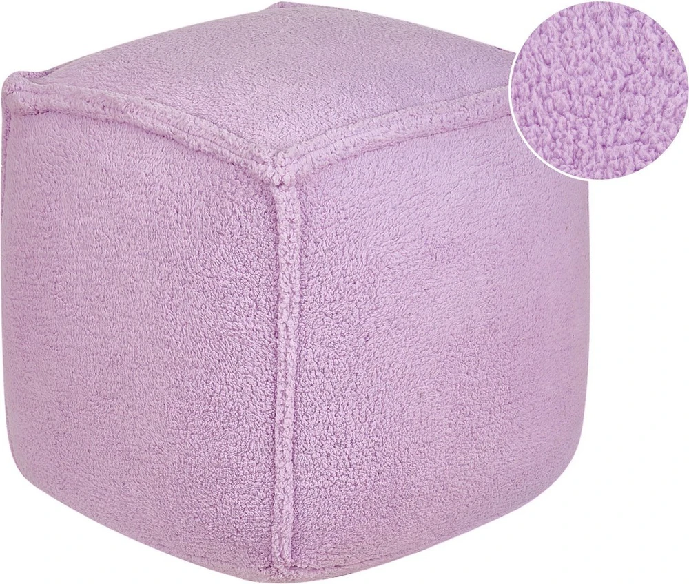 Beliani Puf AS ALIPUR boucle, violetinis
