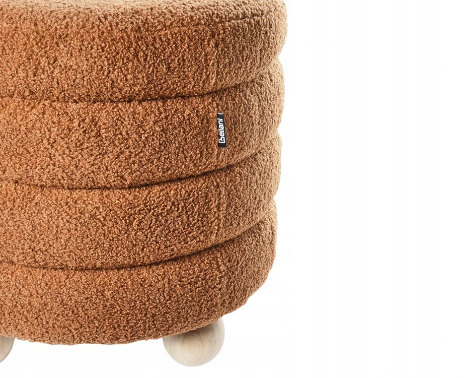 Beliani Pufas CHILLY Boucle auksinės rudos spalvos