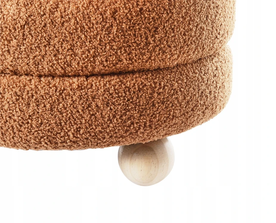 Beliani Pufas CHILLY Boucle auksinės rudos spalvos